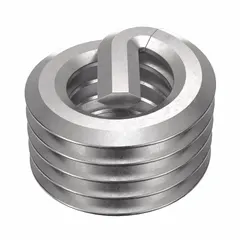 Free-running helical insert with tanged tang for easy installation. M3-0.50 metric coarse thread, 3.15mm length, made from 18-8 stainless steel. Used to repair or reinforce threads in softer materials such as aluminum or cast iron, providing a wear-resistant thread for repeated assembly and disassembly. Supplied in a 100-piece pack with plain finish.