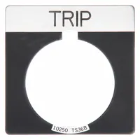 Legend Plate: 30 mm Panel Mounting Size, Square, 1 3/4 in Overall Ht x 1 3/4 in Overall Wd (MPN 10250TS84)