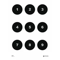 Paper bullseye target for marksmanship training and qualification. White, 35 in height by 23 in width. Supplied in a 100-pack. Suitable for range operations.