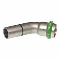 APOLLO Crimp Elbow Fitting: 1 in Pipe x 1 in Pipe Size, Press-fit x FTG, EPDM, SmartPress (MPN 123456972)