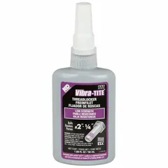 Purple, low-strength threadlocker supplied in a 1.69 fl oz bottle. Designed for fasteners requiring a removable hold, suitable for adjusting screws, set screws, and small-diameter bolts where disassembly is frequent.