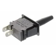 Replacement door switch for furnaces, designed to interrupt electrical supply when the access panel is removed. Used as a safety device in residential and light-commercial HVAC systems to prevent contact with live components during maintenance.