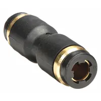 LEGRIS Push-Fit Union Fitting: 3/16 in OD x 3/16 in OD Size, Fiberglass-Reinforced Nylon, 10 PK (MPN 3106 55 00)