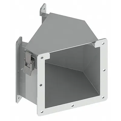 HOFFMAN Wireway 45 Degree Elbow: 6 in Wd, 6 in Ht, 6 in, Hinged Cover with Quick-Release Latches - 45 Degree Elbows for Dust-Tight Wireways