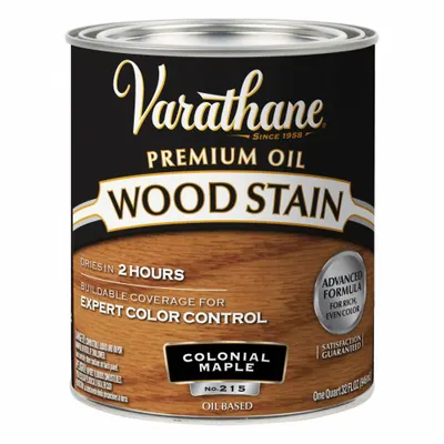 VARATHANE Wood Stain: Wood Stain, Interior, Oil, 1 qt Container Size, Wood, Satin - Wood Stains
