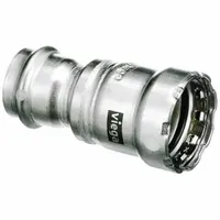 VIEGA MEGAPRESS Crimp Coupling Fitting: 2 in Pipe x 2 in Pipe Size, Press-fit x Press-fit, FKM (MPN 95490)