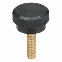 Hand Knob: Knurled, Plastic w/ Steel Thread, #8-32 Thread, 0.625 in Thread Lg, 0.375 in Dia (MPN GN820625K1--N22)
