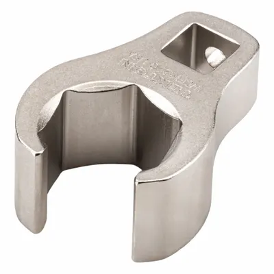 TEKTON Crowfoot Wrench: Steel, Satin Nickel, 3/8 in Drive Size, 20 mm Head Size - Metric Flare Nut Crowfoot Wrenches