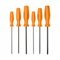 MAYHEW Screwdriver Set: 1-10 Pieces, 6 Pieces, Phillips/Slotted Tip, 16 in Overall Lg, Box (MPN 27021LTHVO)