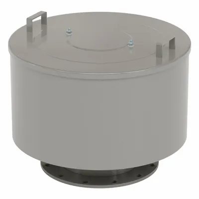 SOLBERG Filter Silencer: 8 in Flange Inlet Size, 1,800 scfm, 23 in Overall Ht - Air Compressor Intake Filters & Silencers