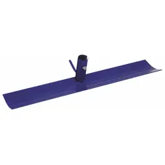 Steel concrete placer with 4-inch blade width and 20-inch blade length. Includes a steel rebar hook and steel bracket. Used for spreading and placing concrete in slab work, footings, and flatwork applications.