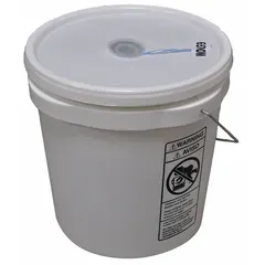 Light-duty twisted twine for bundling, tying, and general-purpose securing. Supplied in a white bucket with 6500 ft length. Working load limit 230 lb, diameter 1/8 in. Suitable for manual tying tasks in agriculture, packaging, and light industrial applications.