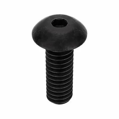 KERR LAKESIDE Socket Head Cap Screw: #8-32 Thread Size, 1/2 in Lg, Button, Black Oxide - Button Head Socket Cap Screws