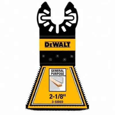 DEWALT Oscillating Tool Blade: 2 1/8 in Blade Wd, 5 1/2 in Overall Lg, Plunge Cutting - Open-Back Universal OIS Mounted Blades