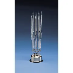 Stainless steel top rack accessory for glassware washers. Includes two 24-pin baskets for organizing and supporting pipettes or small labware during wash cycles.
