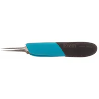 EREM Ergonomic Precision Tweezers: Stainless Steel, Point, Straight Tip, 0.28 mm Tip Thick (MPN E5SA)