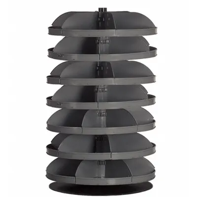 DURHAM MFG Revolving Storage Bin: 57 1/2 in x 34 in, 7 Levels, Flat Bottom - Revolving Storage Bins with Flat-Bottom Shelves