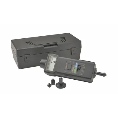 EXTECH Tachometer: +/-0.05% RPM Accuracy, 0.1 RPM, 19,999 RPM Max Contact RPM - Contact Tachometers