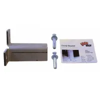 Stainless steel corner bracket for item-to-item bracing. Includes a 1/4 in x 6 in bracket with screw mounting. Used to secure large equipment by bracing items together, reducing movement or tipping in seismic or vibration-prone environments