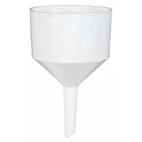 APPROVED VENDOR Buchner Funnel: Polypropylene, 300 mL, 90 mm, 13 mm, 70 mm Stem Lg, White
