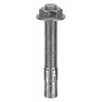 MKT FASTENING Wedge Anchor: 5 1/2 in Overall Lg, 3/4 in Dia, 3/4"-10 Thread Size, Plain, Plain, 5 PK (MPN 2734512)