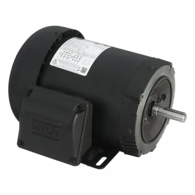 WEG General Purpose Motor: C-Face/Rigid Base Mount, Totally Enclosed Fan Cooled - C-Face with Rigid Base 3-Phase General Purpose AC Motors