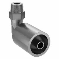 KURT Hydraulic Crimp Fitting: Carbon Steel, 90° Elbow, -8 For Hose Dash Size, Male x Male (MPN MPX90-08-08)