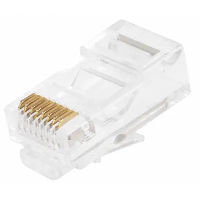 MONOPRICE Modular Plug: Modular Plug RJ45, Solid, 5/5e Cable Category, 100pk Pack Size - RJ Modular Connectors