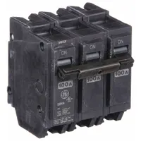 GE Miniature Circuit Breaker: THHQL, 100 A, 120/240V AC, Three Phase, 22kA at 120/240V AC, 3 Poles (MPN THHQL32100)