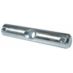 Steel replacement handle shaft for pallet jacks, compatible with model 4YX97. Silver finish. Used to restore steering and lifting control on compatible pallet jack equipment in warehouses and industrial facilities.
