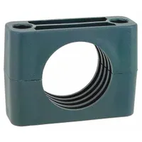ZSI Beta Clamp Insert Replacement: Ribbed Bore, Steel Clamp, Polypropylene Cushion, For 1 Lines (MPN S6028C)