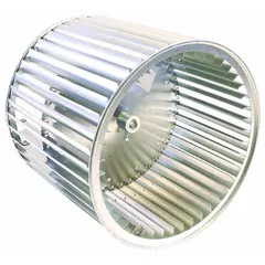 Steel blower wheel with 12-inch diameter, 11-inch width, and 1/2-inch bore. Features CW Closed End rotation, single inlet, and center-tacked construction. Used in HVAC systems to move air through ductwork in residential and light commercial furnaces or air handlers.