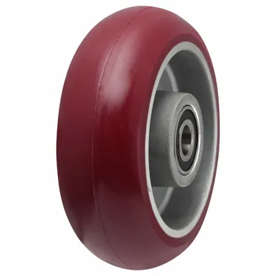 ALBION Caster Wheel: 6 in Wheel Dia., 2 in Wheel Wd, Polyurethane, 1,500 lb Load Rating - Polyurethane Tread on Aluminum Core Wheels