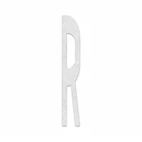 RAE Preformed Thermoplastic Pavement Markings: R, White, 6 ft Lg, 11 1/2 in Wd, Pavement (MPN PR-TH-3643)