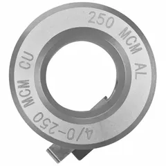 Stripping bushing for use with aluminum or copper conductors. Accommodates wire sizes from 4/0 AWG to 250 MCM. Compatible with THHN/XHHW insulation types. Suitable for electrical contracting and industrial wiring applications.