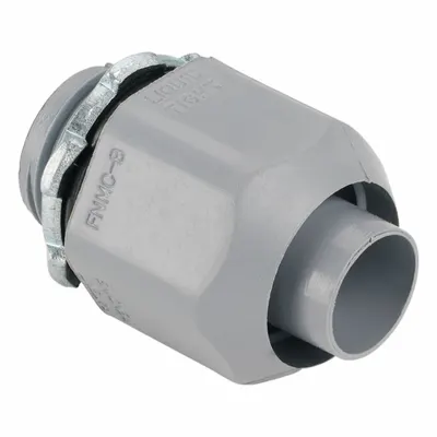 BRIDGEPORT Liquid Tight Conduit Fitting: Plastic, 1/2 in Trade Size, Straight - Plastic Liquid-Tight Conduit Fittings