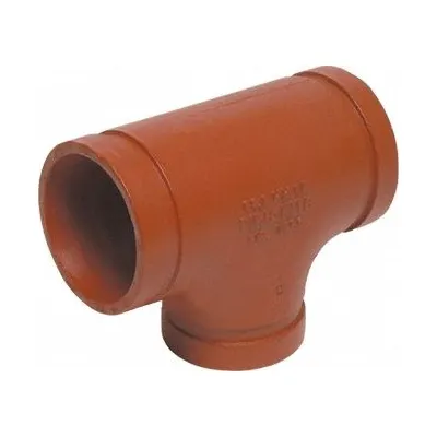 GRUVLOK Grooved Pipe Tee, 6 in x 6 in x 2-1/2 in, Ductile Iron, EPDM Seal - Grooved Pipe Fittings