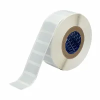 Pre-Cut Label Stock Roll: 1 in x 2 in, 1 in, Polyester, Halogen-Free/Metal Detectable, Silver (MPN THT-23-428-2)