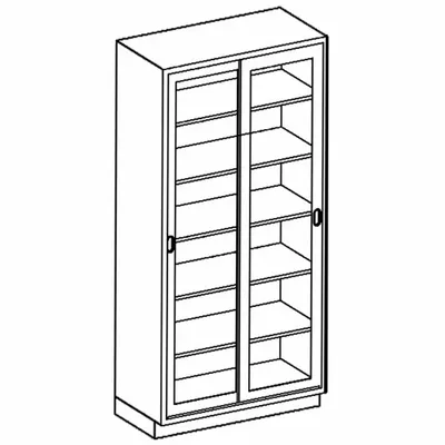 BLICKMAN Tall Cabinet: 7 ft Overall Ht, 18 in Overall Dp, 35 in Overall Wd, Glass/Stainless Steel - Tall Cabinets