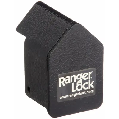 RANGER LOCK Padlock Guard with Lock: Steel, Black, 2 3/4 in Guard Lg - Padlock Guards with Lock