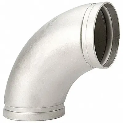 GRUVLOK Metal Pipe Elbow: 304 Stainless Steel, 10 in x 10 in - Grooved Pipe Fittings