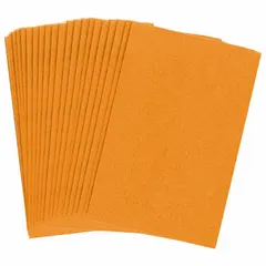 Engineer-grade retroreflective blank label, orange background, 1-inch character height, Archivo Narrow font. Suitable for indoor/outdoor use. Pack of 25 individual characters. Not self-spacing or self-aligning. Commonly used for creating custom safety signs and equipment labels.