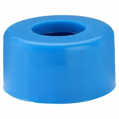 This 9 mm screw cap is made of blue polypropylene with a PTFE/silicone liner. It is autoclavable and designed for sealing laboratory containers, vials, or sample tubes requiring a sterile closure.