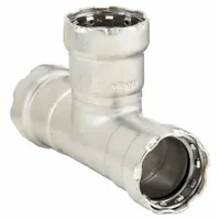 VIEGA MEGAPRESS Crimp Tee Fitting: 2 in Pipe x 2 in Pipe x 2 in Pipe Size, FKM (MPN 95125)