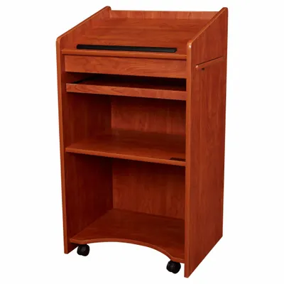 OKLAHOMA SOUND Lectern: Cherry, Laminate, 46 in Overall Ht, 25 in Overall Wd - Lecterns