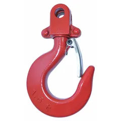 Top hook assembly for PSB-A series lever chain hoists. Includes latch. Compatible with 3,000 lb load capacity. Used for suspending hoists from overhead supports in lifting operations.