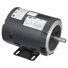 Open Drip Proof (ODP) 3-phase AC motor with C-face and rigid base mounting. Rated 1/3 hp, 3510 RPM at 60 Hz, 230/460V, full load current 1.1/0.552 A. Suitable for pumps, fans, and conveyors where moderate protection from dripping liquids is needed.