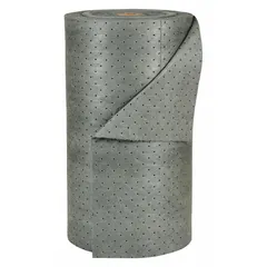 This polypropylene sorbent roll is suited for absorbing oils, coolants, and water-based fluids in industrial environments. The 150 ft long by 30 in wide bale provides a continuous sheet for managing spills and leaks in maintenance, machining, and fluid-handling areas.