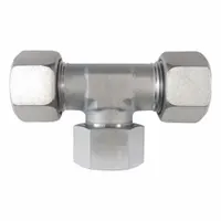 BRENNAN INDUSTRIES Compression Tee Fitting: M18x1.5 x M18x1.5 x M18x1.5 Thread Size, Swivel, D6600 (MPN D6600-L12-L12-L12-SS)