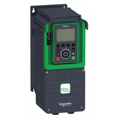 The SCHNEIDER Altivar ATV630U22M3 is a compact variable frequency drive from the ATV600 series, designed for three-phase input and output. Rated at 3 hp with an IP21 enclosure, it operates without bypass and is suited for controlling speed and torque of three-phase induction motors in applications such as pumps, fans, and conveyors.